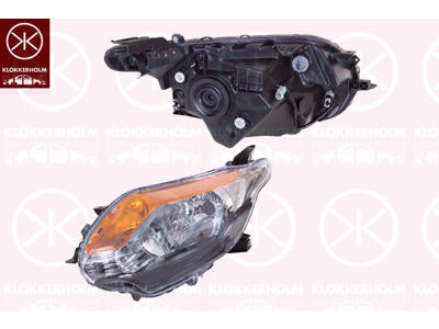 Headlight, Left, Illuminance [lx]: 20, H4, Housing Colour: black, without motor for headlamp levelling, Stanley-type