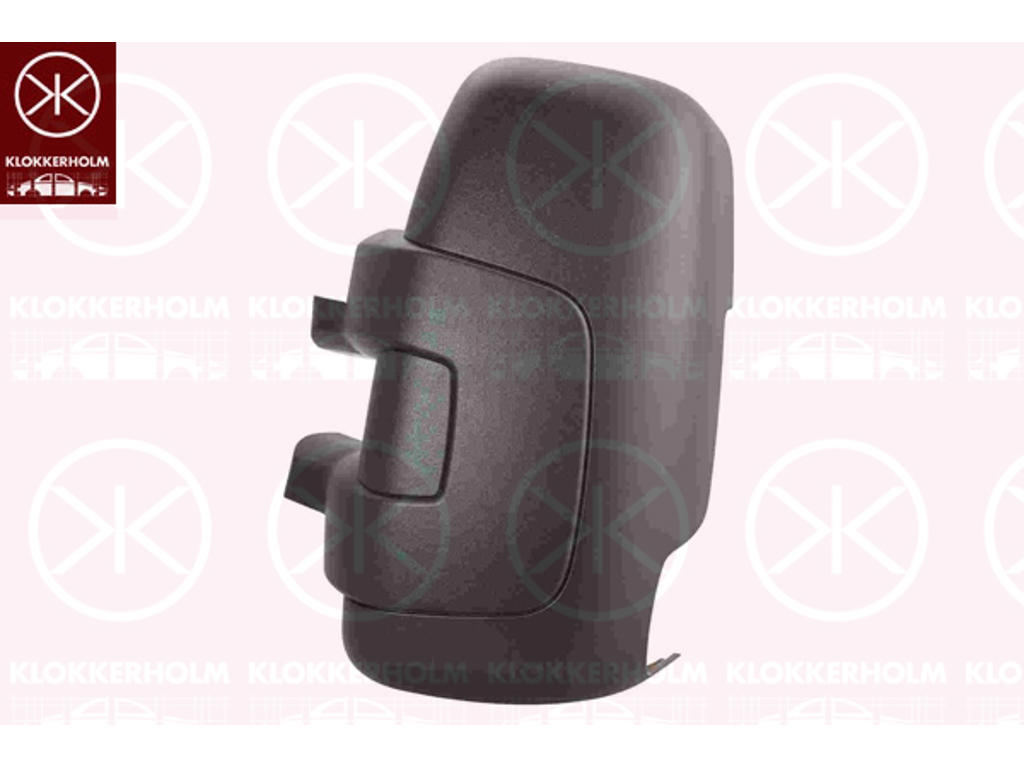 Housing, exterior mirror, Left, Short mirror arm, black