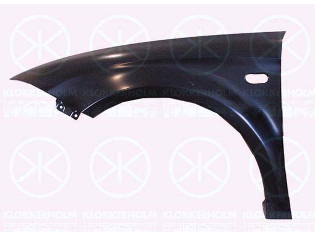 Wing, Left Front, with hole for direction indicator, Zinc-coated