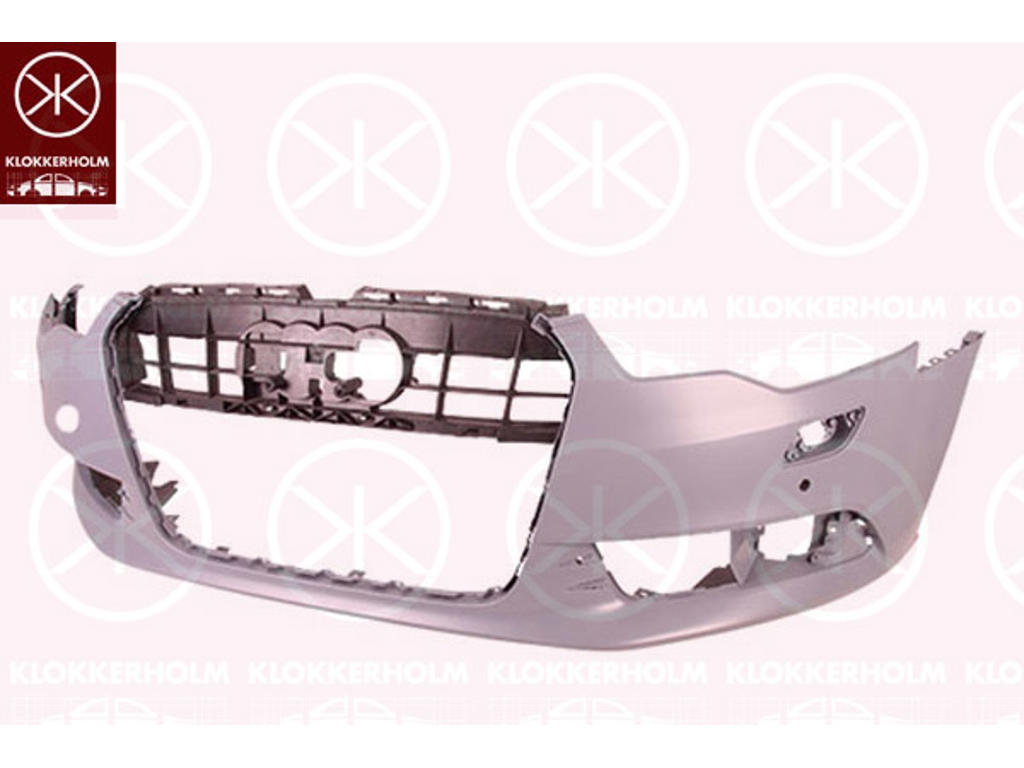 Bumper, Front, with hole(s) for park distance control, with hole(s) for washer nozzle, not for vehicle equipment line/variant: S-LINE, w/primer
