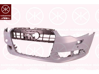 Bumper, Front, with hole(s) for park distance control, with hole(s) for washer nozzle, not for trim level: S-LINE, w/primer