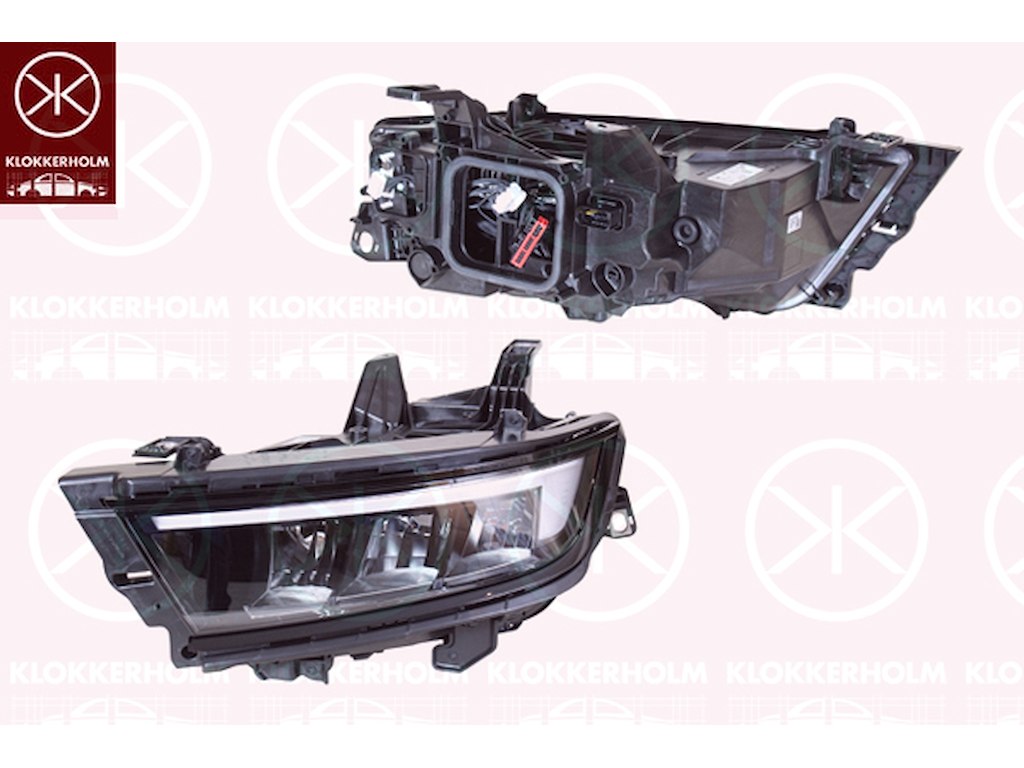 Headlight, Left, Illuminance [lx]: 20, LED, with motor for headlamp levelling, ZKW