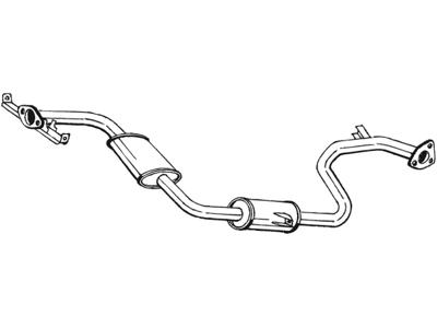 Centre Muffler, See accessories list for additionally required parts:  