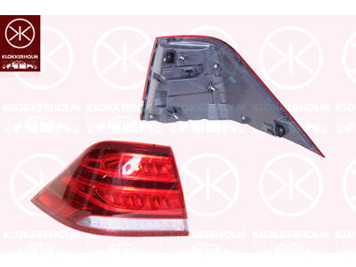 Tail Light Assembly, Left, Outer section, LED, with bulb holder