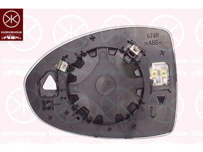 Mirror Glass, exterior mirror, Convex, Heatable, Right