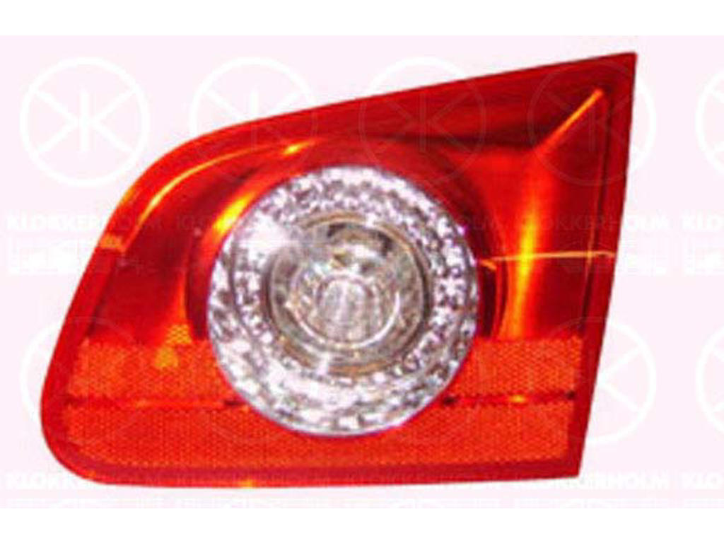 Задний фонарь, с держателем лампы, белый/красный, справа, внутренняя часть