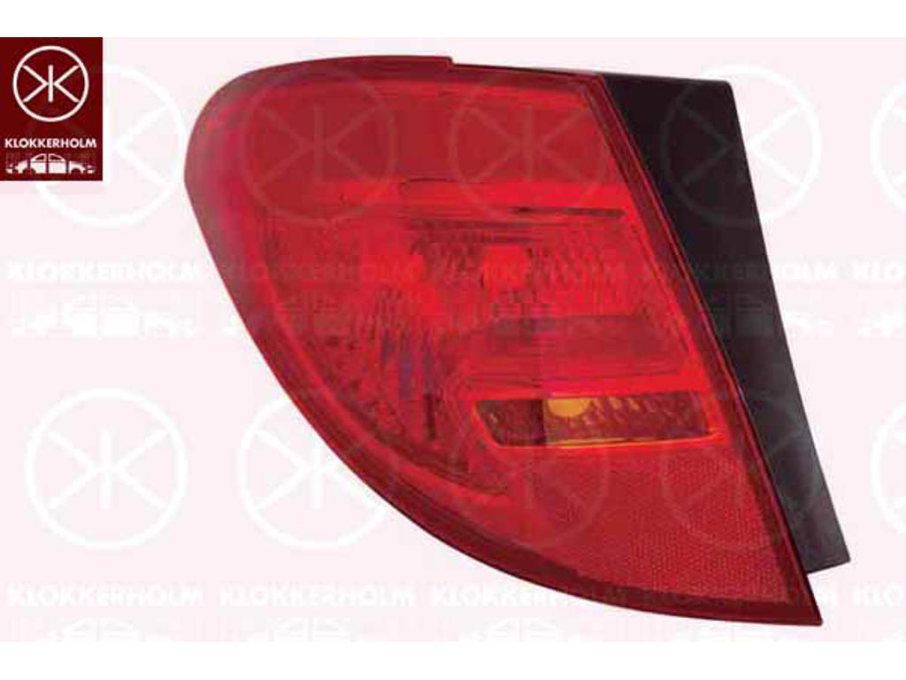 Tail Light Assembly, Left, Outer section, Indicator Colour: smoke grey, without bulb holder