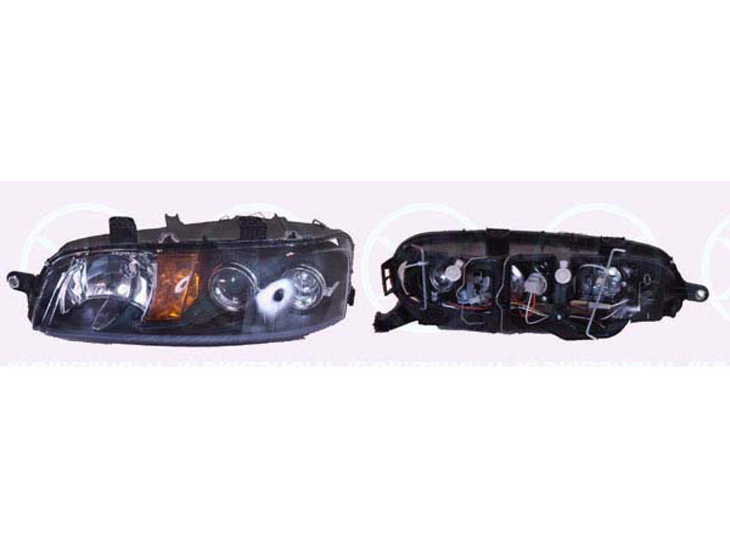 Headlight, H1/H1, without motor for headlamp levelling, Right, Housing Colour: black, Illuminance [lx]: 17.5