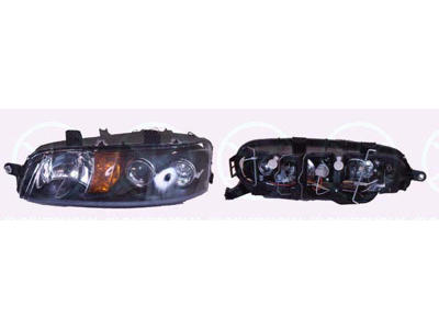 Headlight, H1/H1, without motor for headlamp levelling, Right, Housing Colour: black, Illuminance [lx]: 17.5