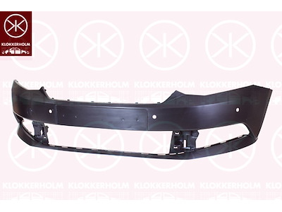 Bumper, Front, with hole(s) for park distance control, Number of bores: 4