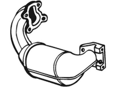Catalytic Converter, with mounting parts, Euro 4