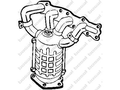 Catalytic Converter, with mounting parts, Emission Standard: Euro 3