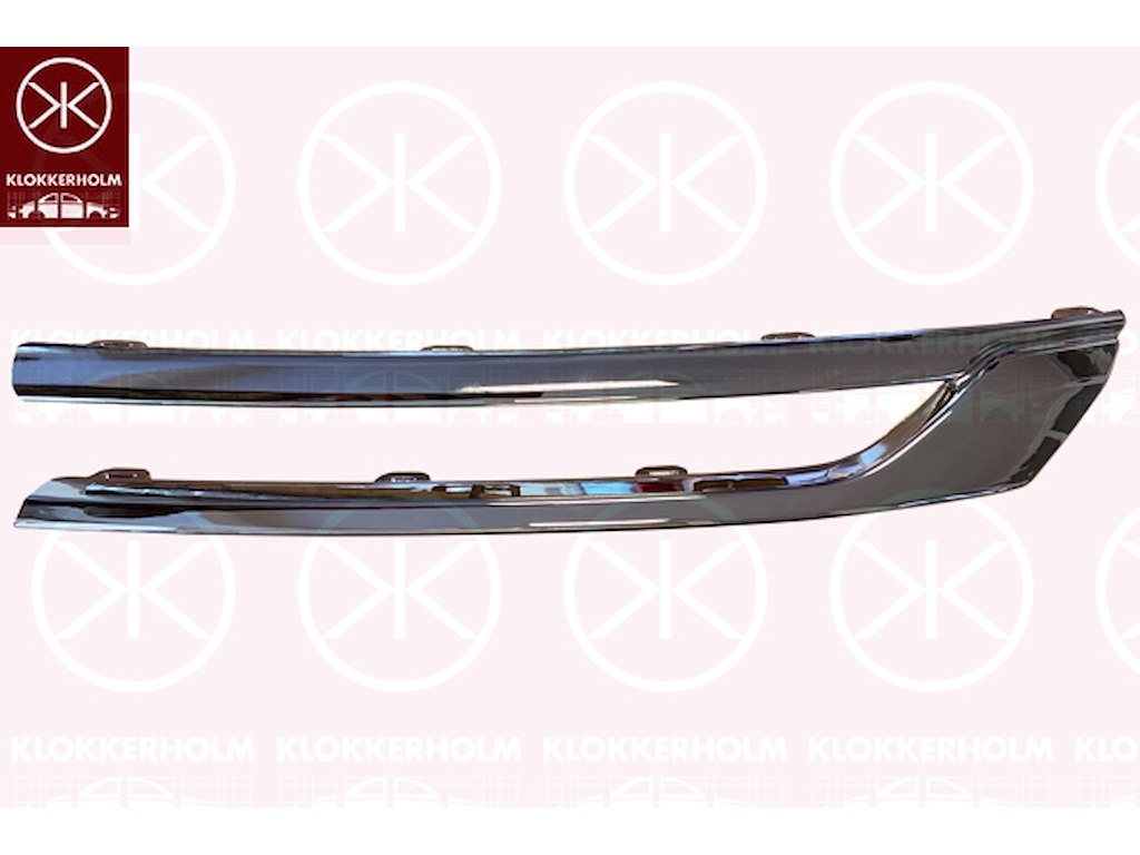 Trim/Protection Strip, radiator grille, Left, chrome
