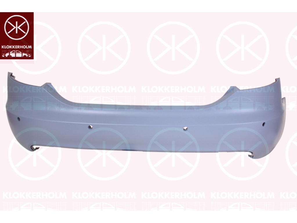 Bumper, w/primer, Rear, with hole(s) for park distance control