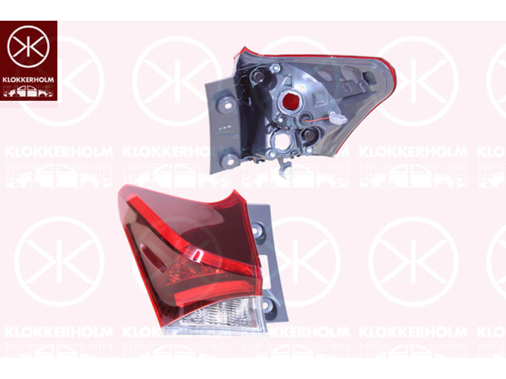 Baglygte, LED, uden lampeholder, venstre, ydre del
