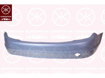 Bumper, w/primer, Elegance/Avantgarde, Rear, with holes/bracket for narrow trim strips