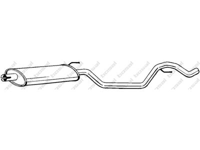 Centre Muffler, See accessories list for additionally required parts:  