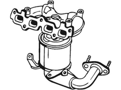 Catalytic Converter, with mounting parts, Euro 4