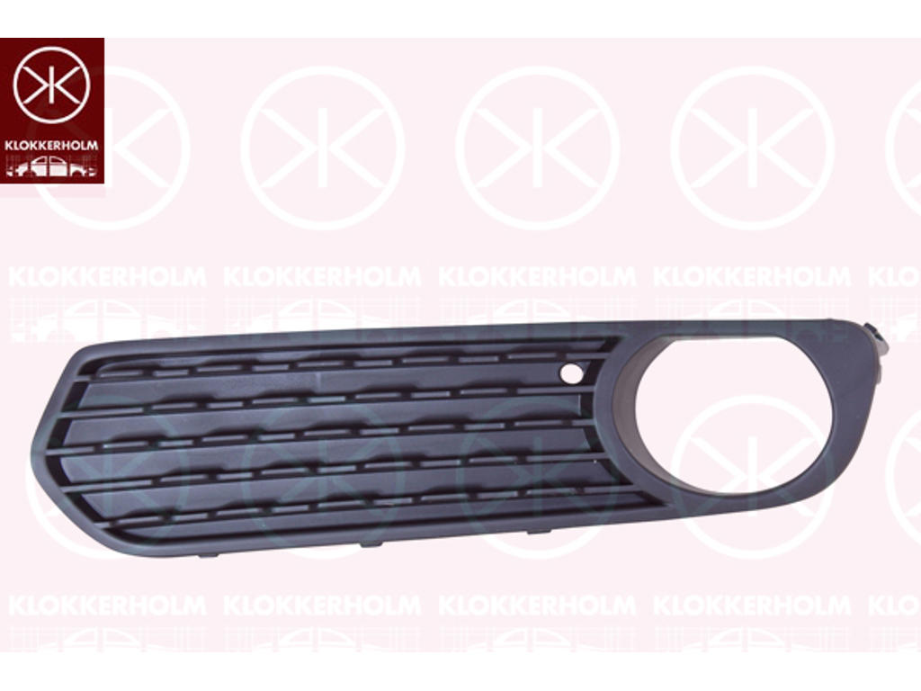 Ventilation Grille, bumper, Connection closed, Left Front, with hole(s) for fog lights, Inner Section