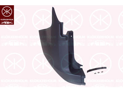 Bumper, for vehicles with back doors, dark grey, Left Rear