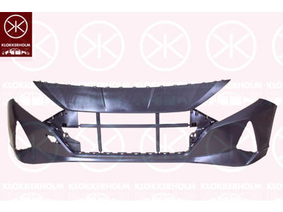 Bumper, Front, Smooth, black