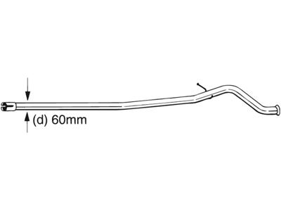 Repair Pipe, catalytic converter, Ø60mm, See accessories list for additionally required parts:  