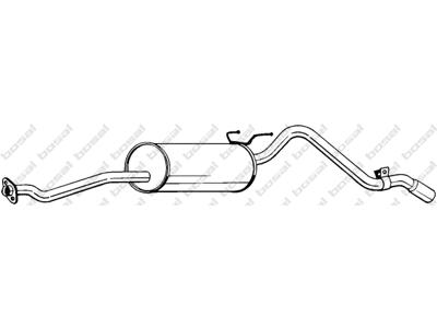 Rear Muffler, See accessories list for additionally required parts:  