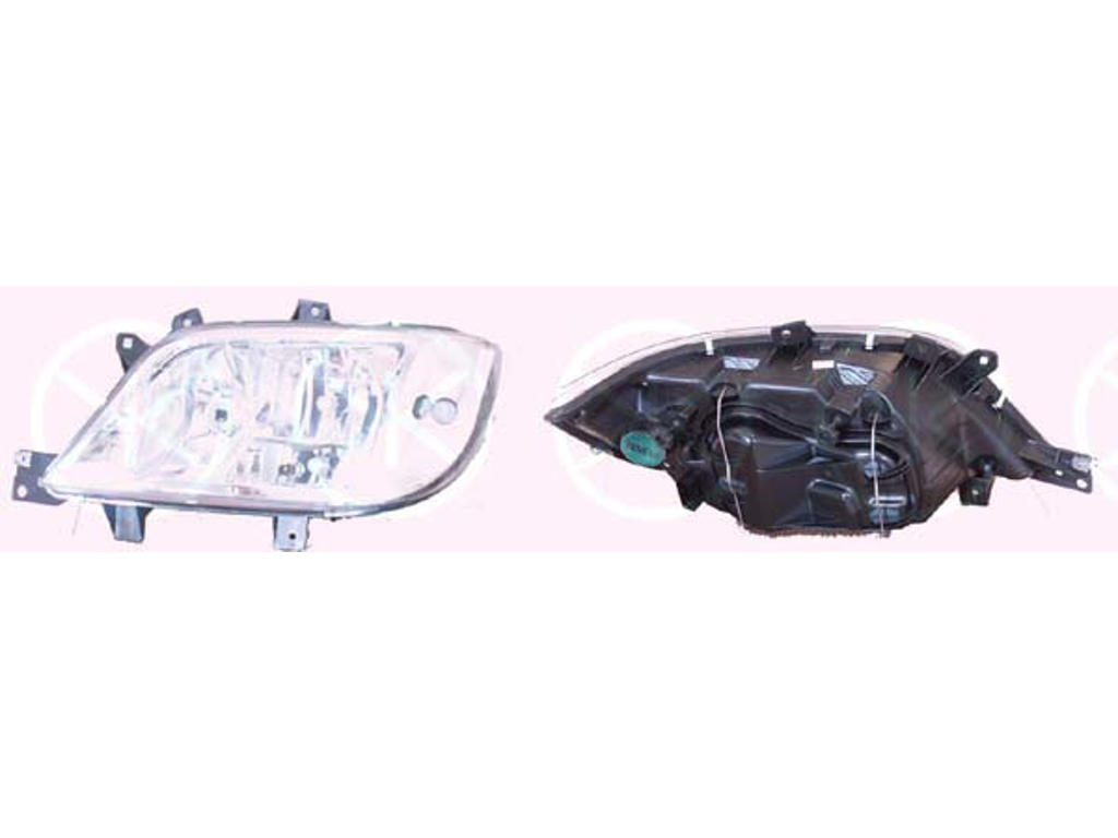 Headlight, H7/H7/H3, for vehicles with headlight levelling, Depo, Right, Illuminance [lx]: 25