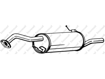 Rear Muffler, See accessories list for additionally required parts:  
