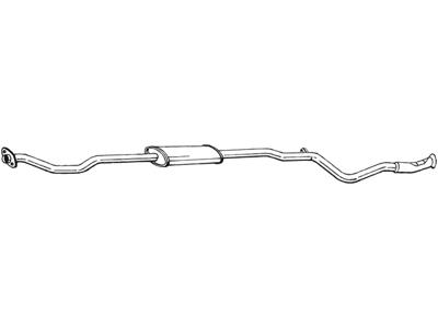 Centre Muffler, See accessories list for additionally required parts:  