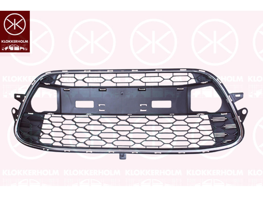 Ventilation Grille, bumper, Front, chrome/black, Vehicle Equipment Line/Variant: sport
