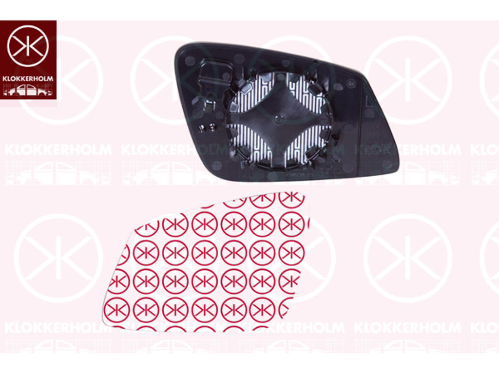 Mirror Glass, exterior mirror, Right, Heatable, Convex