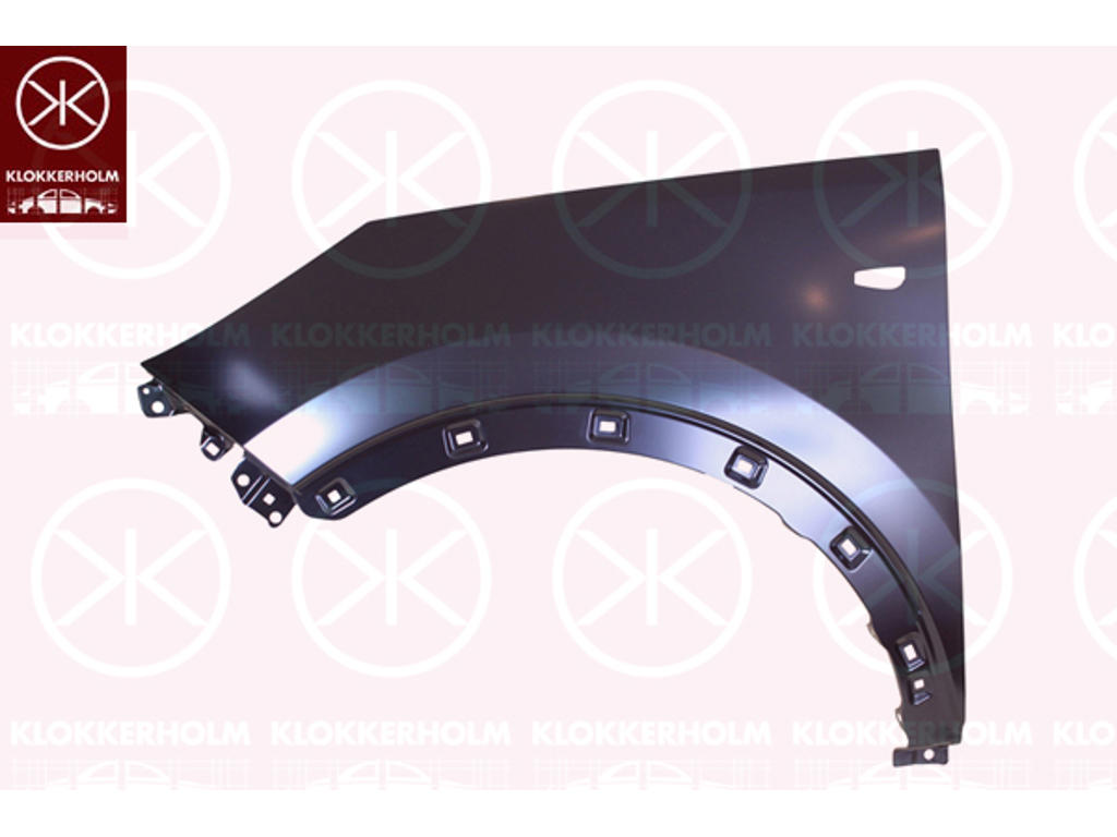 Wing, Left Front, with hole for direction indicator, Zinc-coated