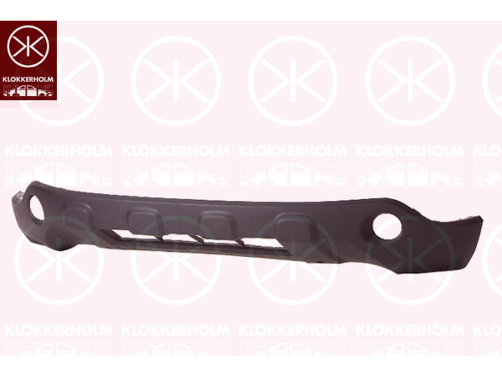 Bumper, Front, with hole(s) for fog lights, Lower Section