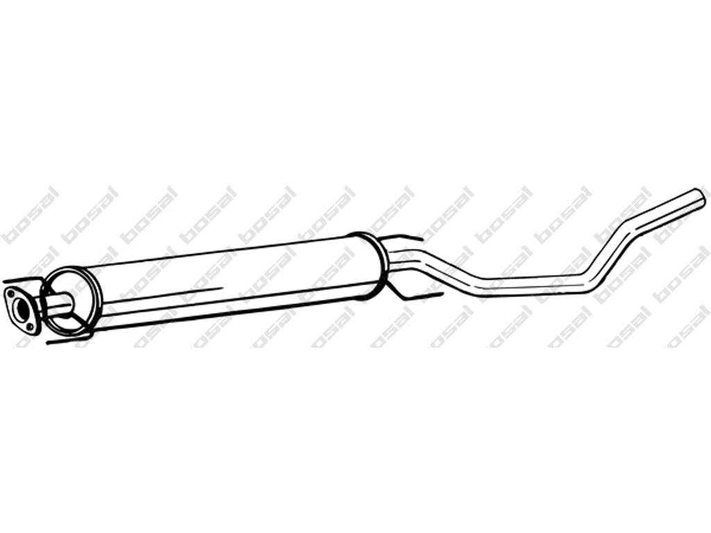 Centre Muffler, See accessories list for additionally required parts:  
