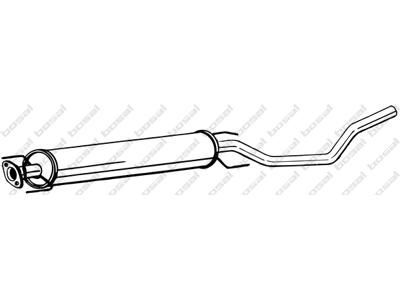 Centre Muffler, See accessories list for additionally required parts:  
