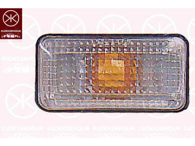 Direction Indicator, without bulb holder, white, lateral installation