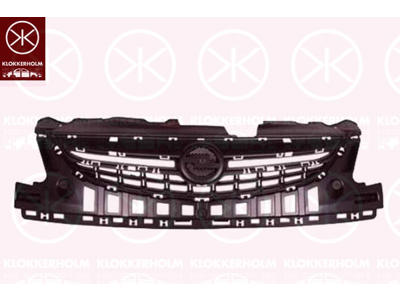 Radiator Grille, Front, black, Upper section