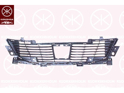 Ventilation Grille, bumper, Front, black, with hole(s) for park distance control, Lower Section