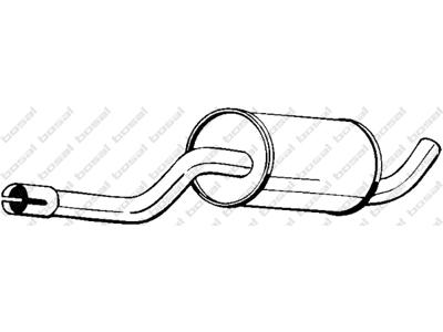Centre Muffler, See accessories list for additionally required parts:  
