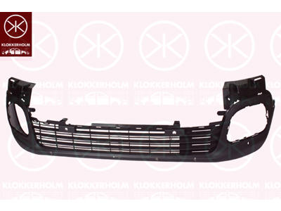 Bumper, Front, Smooth, with holes for trim/protective strip, with hole(s) for park distance control, Lower Section, Number of bores: 4