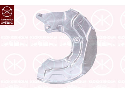 Splash Guard, brake disc, Front Axle Left, for brake disc diameter [mm]: 256, for brake disc diameter [mm]: 276, Brake System: ATE, Mando, Zinc-coated