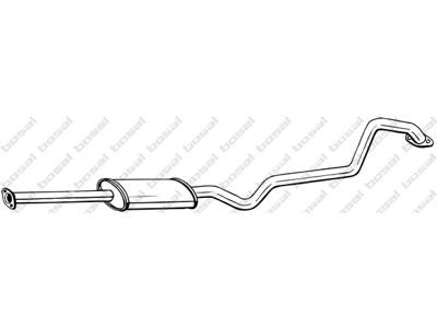 Centre Muffler, See accessories list for additionally required parts:  