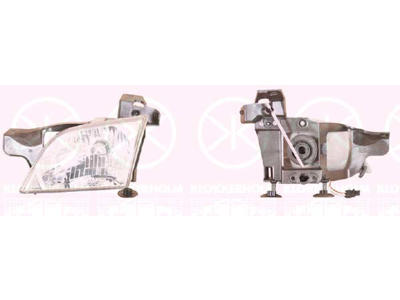 Headlight, H4, for vehicles with headlight levelling, T.Y.C, Left, Illuminance [lx]: 25