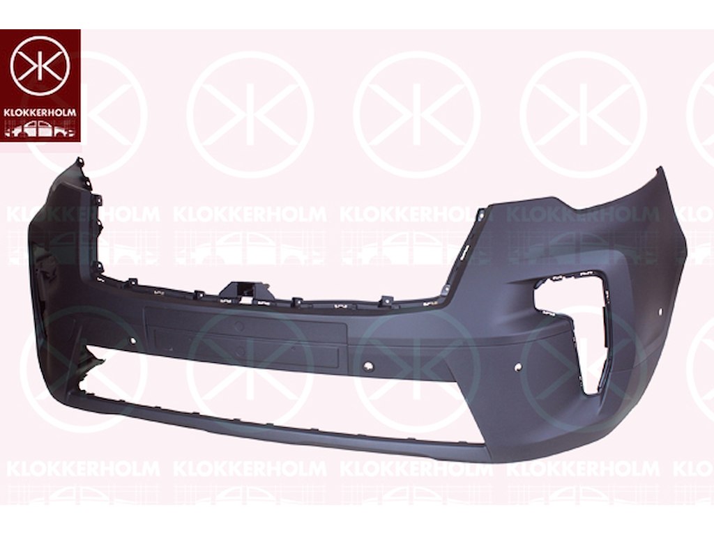 Stötfångare, delvist primet, med hål för parkeringshjälpssystem, Fram, Antal borrningar: 6