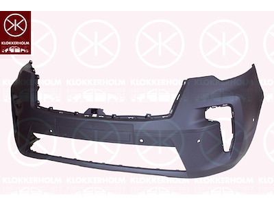 Stötfångare, delvist primet, med hål för parkeringshjälpssystem, Fram, Antal borrningar: 6