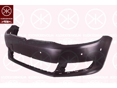 Bumper, w/primer, with hole(s) for park assist (parallel parking), Front, Number of bores: 6