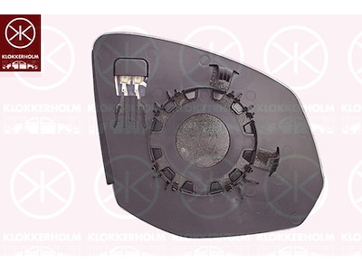 Mirror Glass, exterior mirror, Left, Heatable, Convex