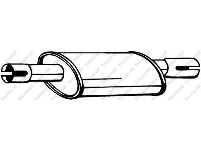 Centre Muffler, See accessories list for additionally required parts:  
