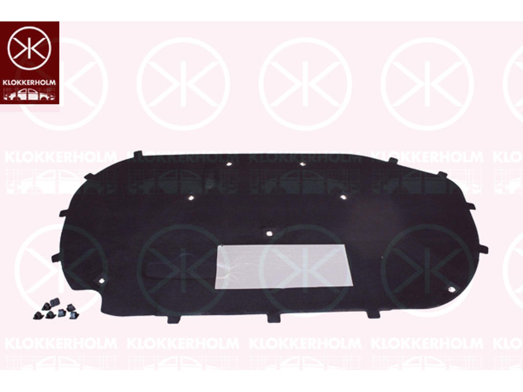 Engine Compartment Noise Insulation, Centre Section, Fitting Position: Bonnet